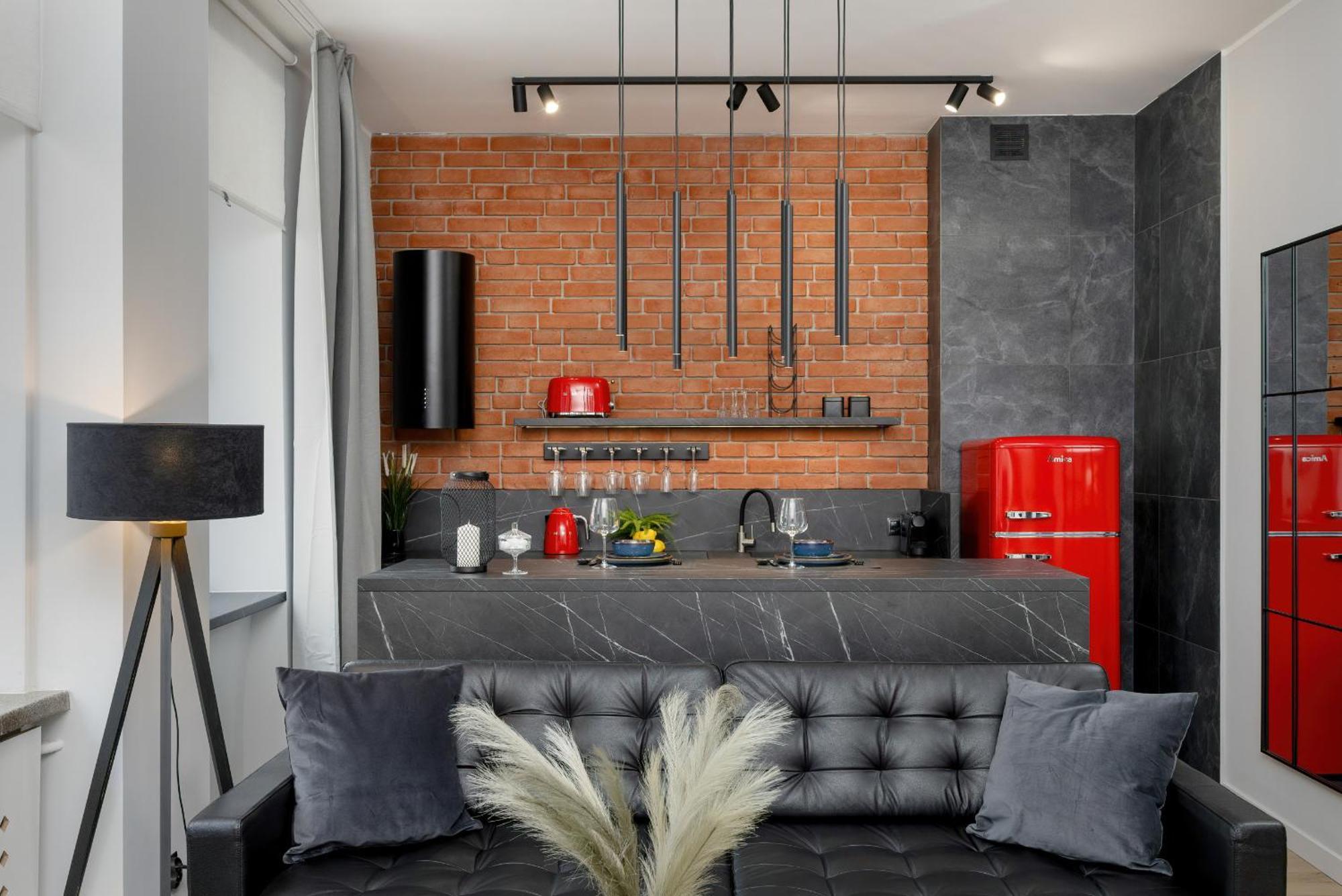 Exclusive Grey And Red Apartment In Warsaw Center By Noclegi Renters Eksteriør billede