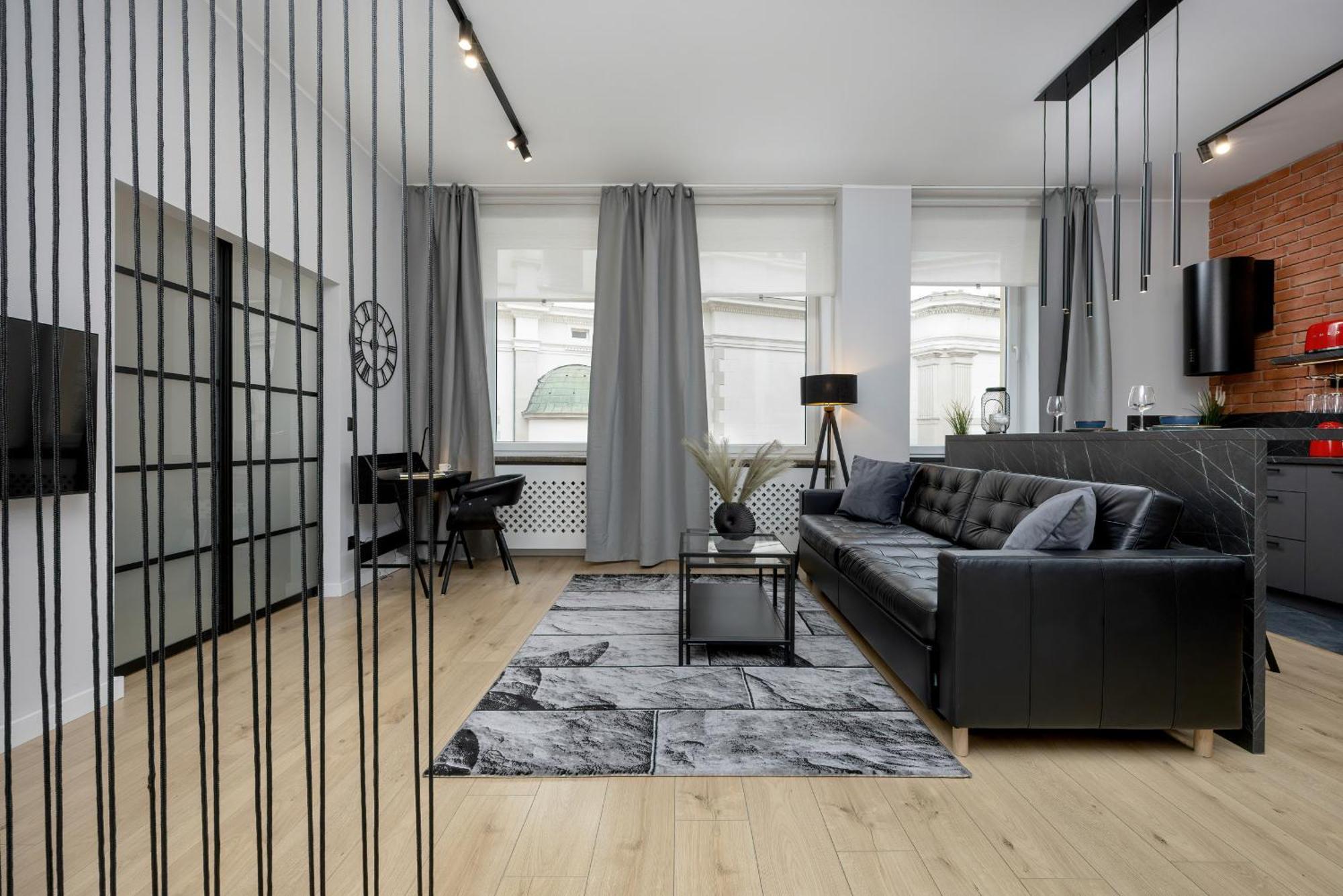 Exclusive Grey And Red Apartment In Warsaw Center By Noclegi Renters Eksteriør billede