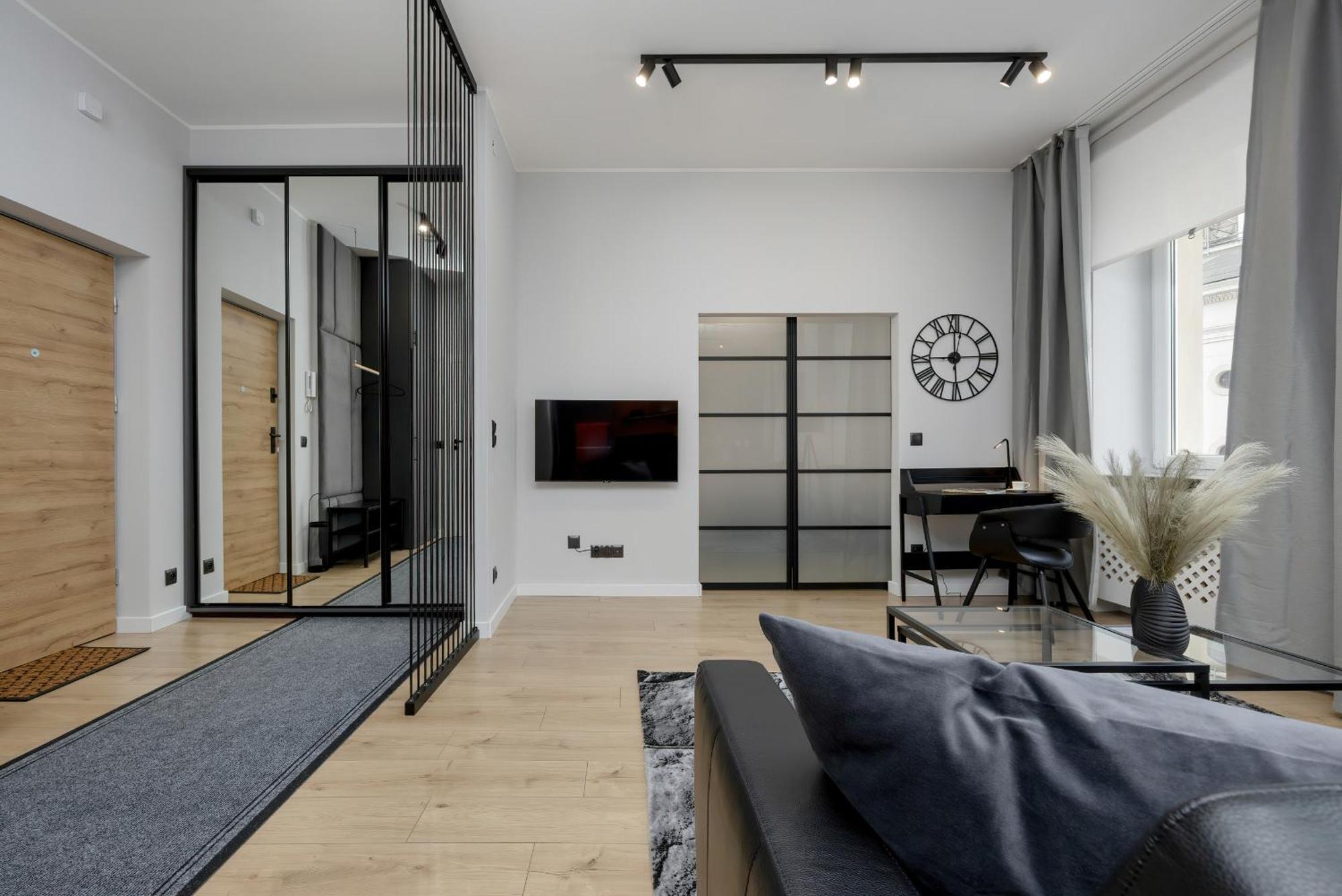 Exclusive Grey And Red Apartment In Warsaw Center By Noclegi Renters Eksteriør billede